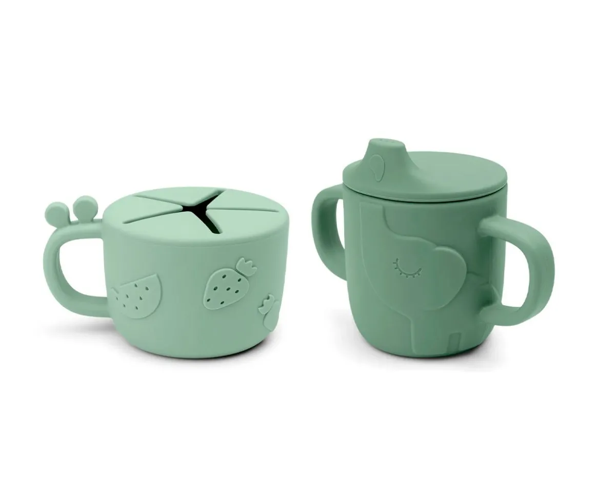 Taza de Aprendizaje Peekaboo y Dispensador de Snacks Deer Friends Powder