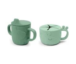 Taza de Aprendizaje Peekaboo y Dispensador de Snacks Deer Friends Powder