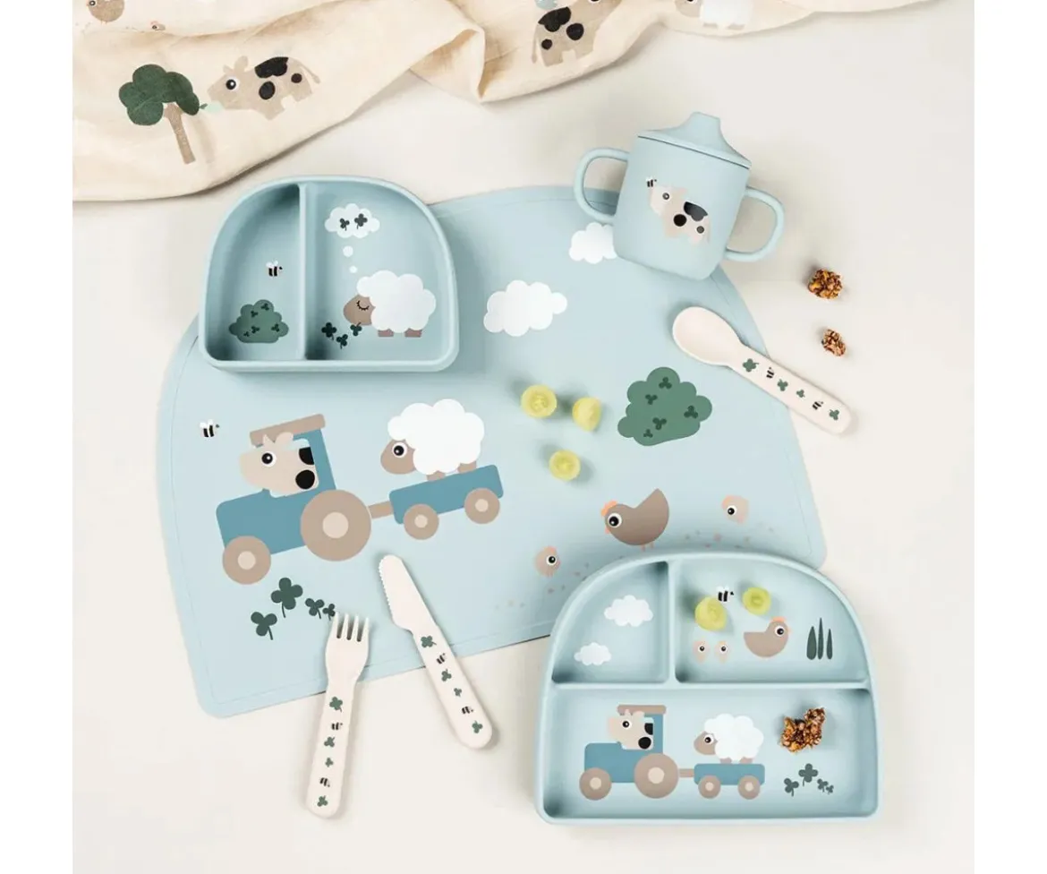 Taza de Aprendizaje Tiny Farm Blue