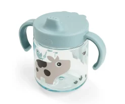 Taza de Aprendizaje Tritán Tiny Farm Blue