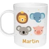 Taza de Plástico Personalizada Animal Friends