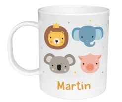 Taza de Plástico Personalizada Animal Friends