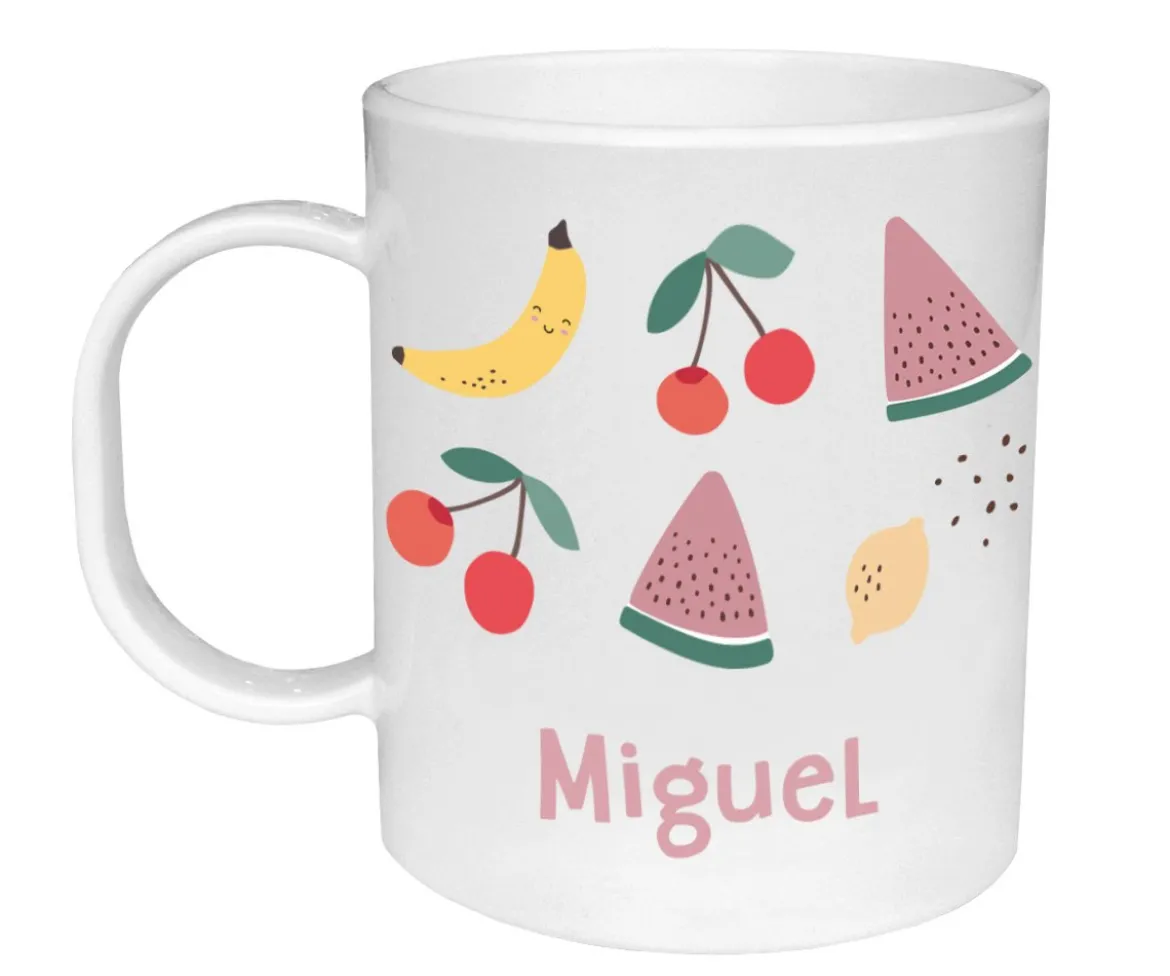 Taza de Plástico Personalizada Fruits