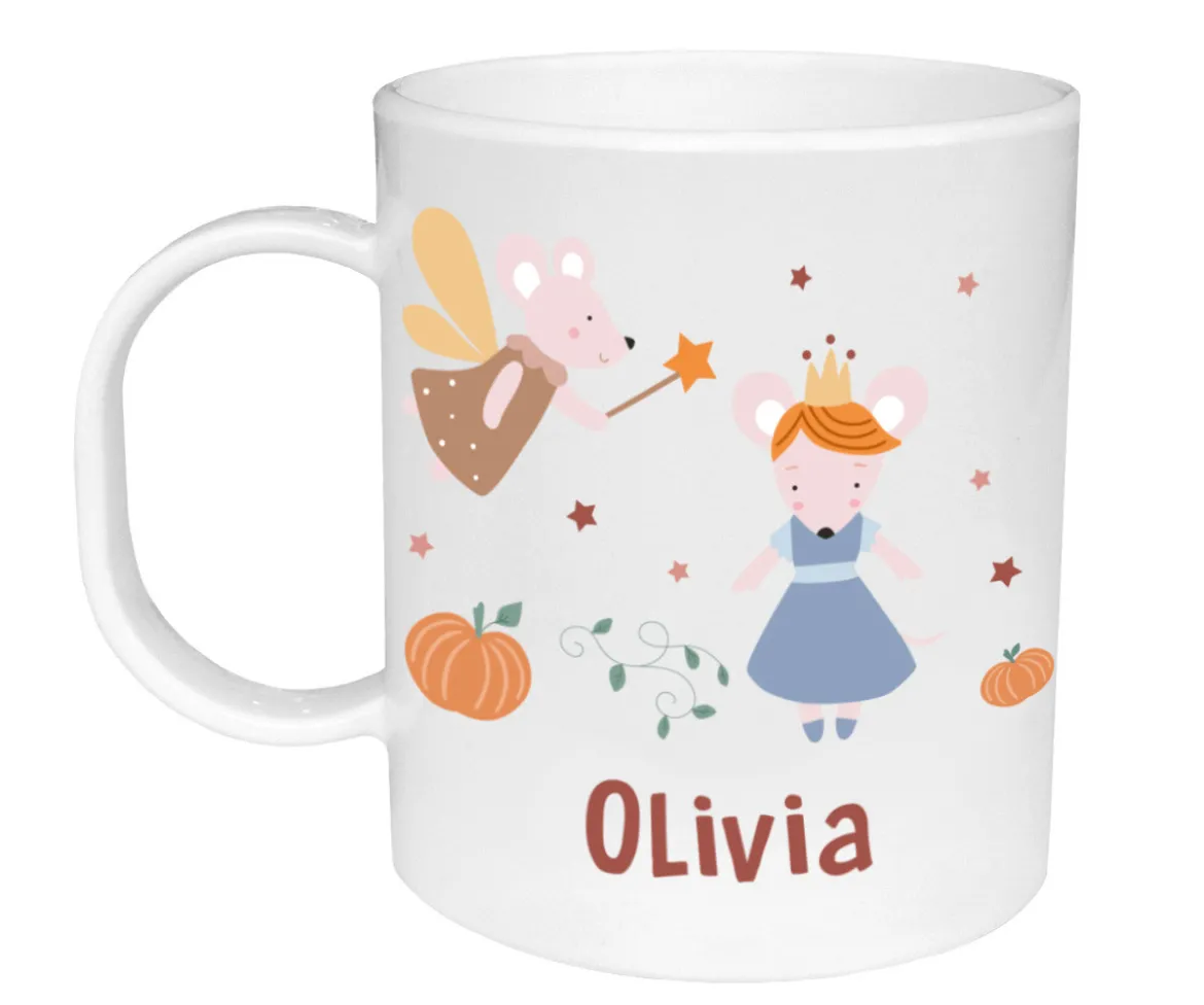 Taza de Plástico Personalizada Mouse Fairies