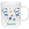 Taza de Plástico Personalizada Pandas in Space