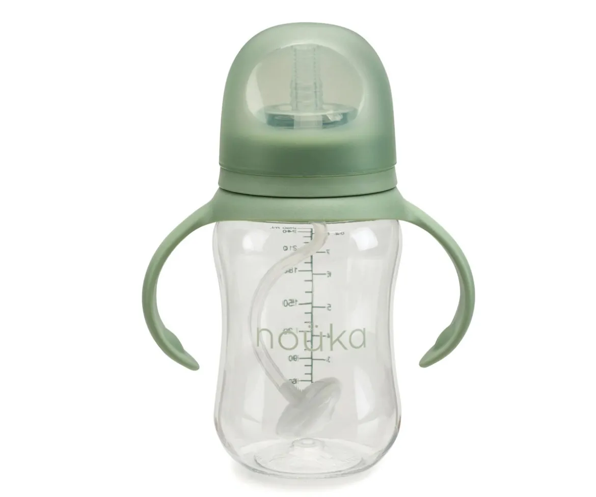 Taza Transitional con Pajita Flexible con Peso 240ml Moss
