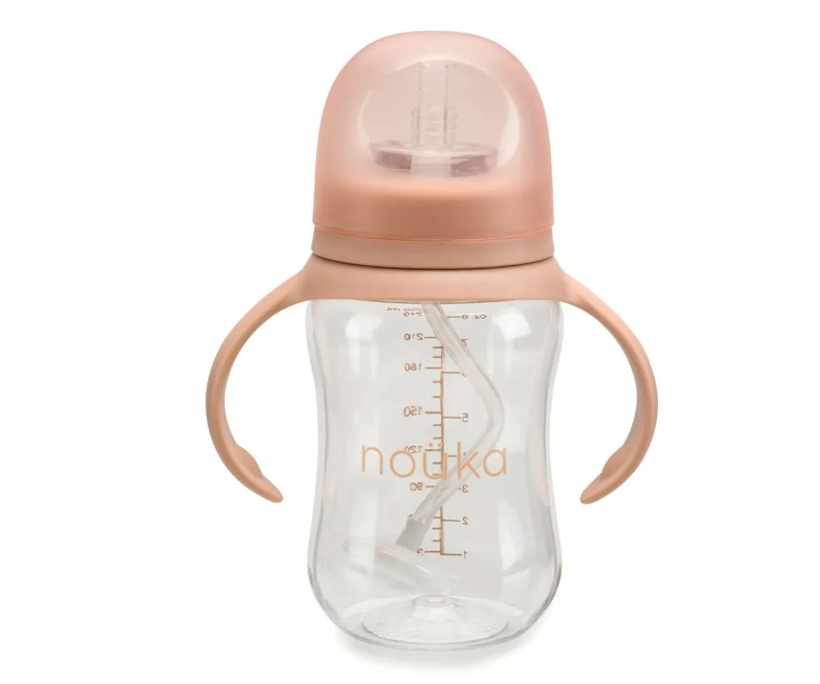 Taza Transitional con Pajita Flexible con Peso 240ml Soft Blush