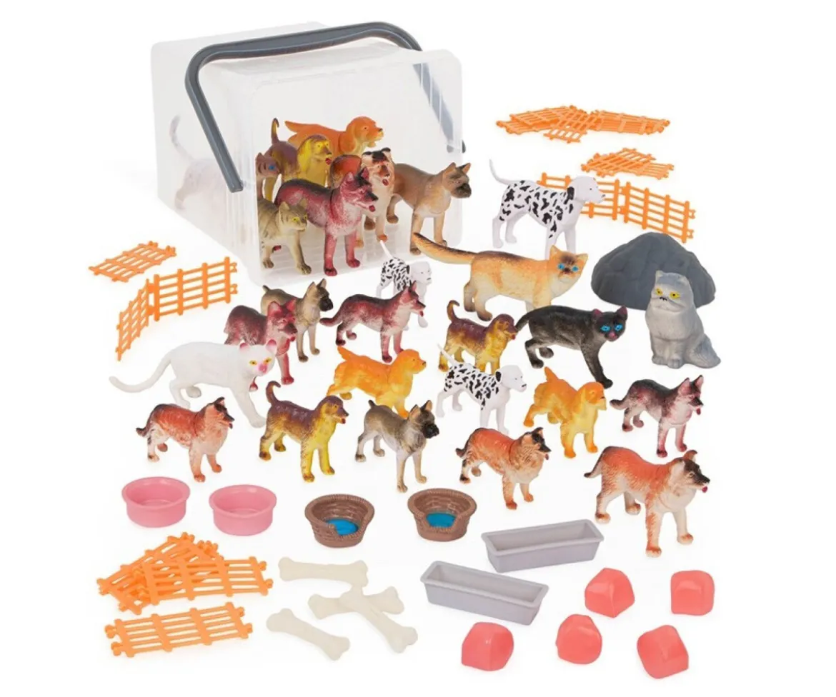 Terra Cubo Marron Perros y Gatos 60 piezas