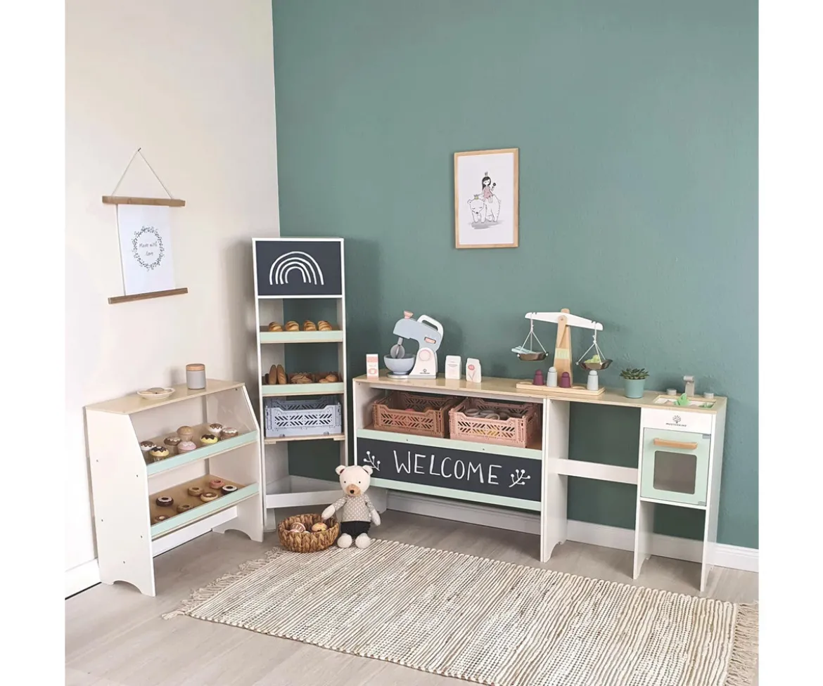 Tienda y Cocina de Juguete Modular White/Natural/Mint
