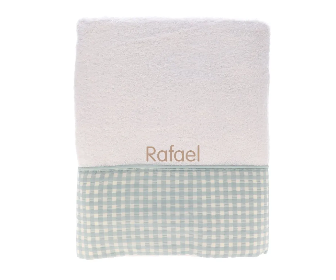 Toalla de Baño Vichy Verde Personalizable