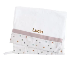 Toalla Guardería Little Stars Pink Personalizable Personalizable