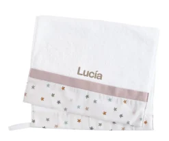 Toalla Guardería Little Stars Pink Personalizable Personalizable
