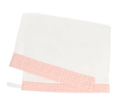 Toalla Guardería Nordic Check Blush Personalizable