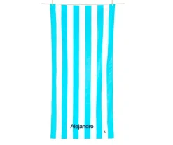 Toalla Playa Extra Large Microfibra Cabana Azul Pastel Personalizable