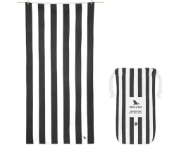 Toalla Playa Large Microfibra Cabana Negra Personalizable