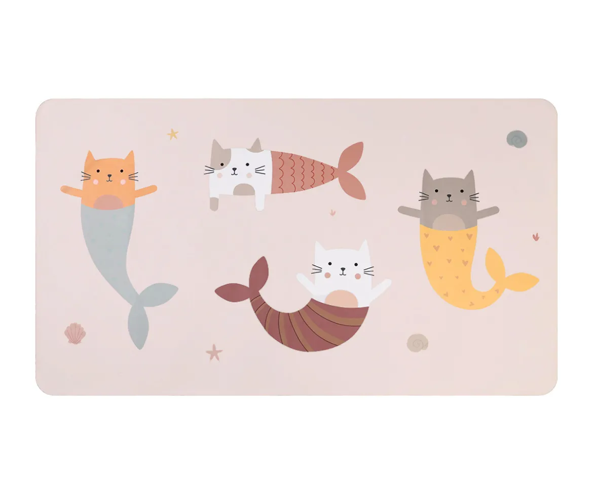 Toalla Playa Microfibra Mermaid Cats Personalizable