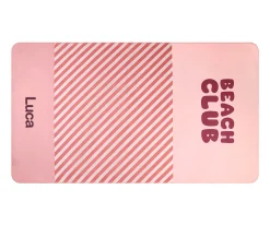 Toalla Playa Microfibra Stripes Bloom & Blush Personalizable