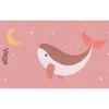 Toalla Playa Microfibra Whale Pink Personalizable