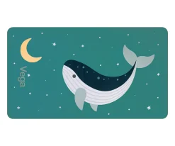 Toalla Playa Microfibra Whale Teal Personalizable