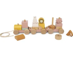 Tren Con Animales De Madera Mrs. Cat