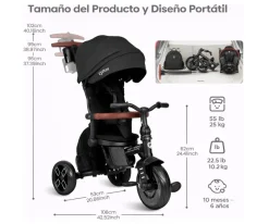 Triciclo Evolutivo Confo Max 8 en 1 Beige
