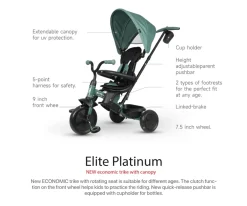 Triciclo Evolutivo Elite Platinum 6 en 1 Verde