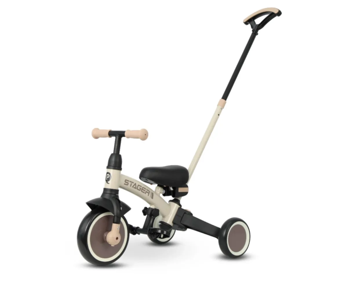 Triciclo y Bicicleta de Equilibrio Trike Stager 3 en 1 Beige (2-6 años)