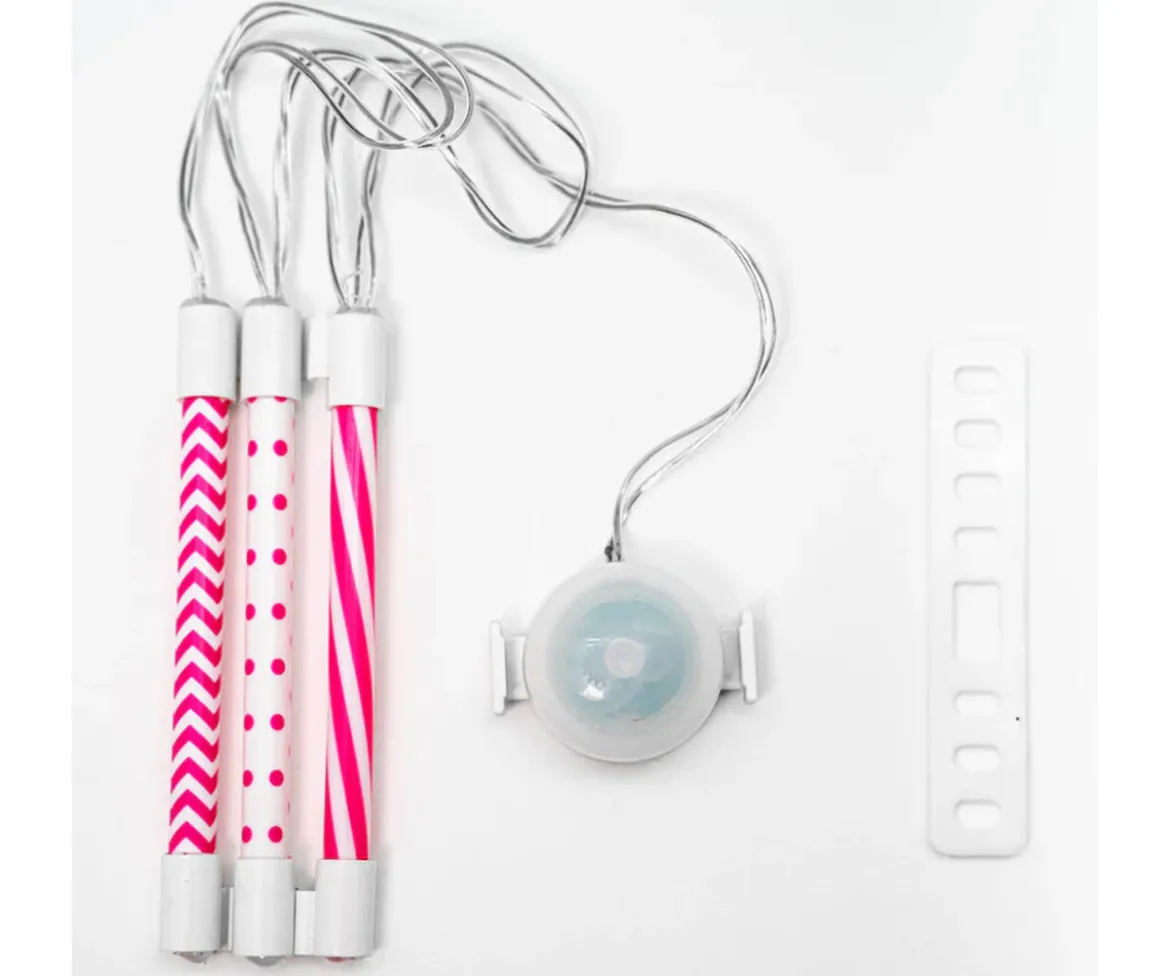 Tubos Luminosos LED Rosa para Radios de Bicicleta