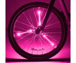 Tubos Luminosos LED Rosa para Radios de Bicicleta