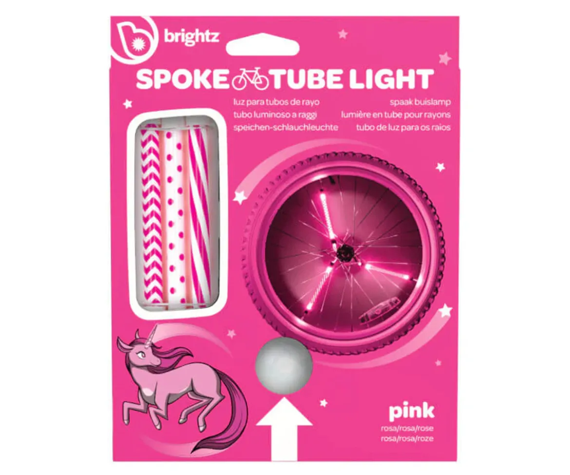 Tubos Luminosos LED Rosa para Radios de Bicicleta