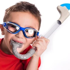 Tubo Snorkel Shark Bite Shark Fin Misty Blue