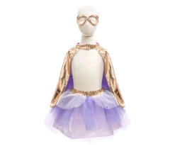 Tutú, Capa y Máscara Super-Duper Metallic Rose Gold/Lilac 4-6 años