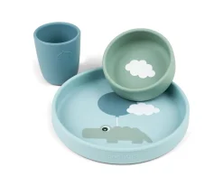 Vajilla de Silicona Happy Clouds Azul