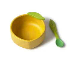 Vajilla Infantil Bol y Cuchara de Madera Lou The Lemon