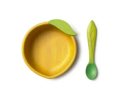 Vajilla Infantil Bol y Cuchara de Madera Lou The Lemon