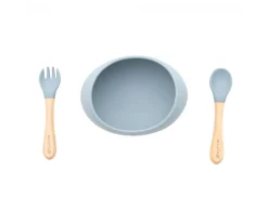 Vajilla 3 Piezas Silicona Grey
