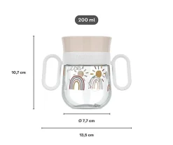 Vaso Antiderrame 360º Mio Sunshine & Rainbow 200 ml