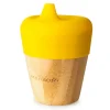 Vaso Bambú Amarillo con Tapa 190ml