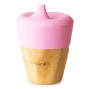 Vaso Bambú Rosa con Tapa 190ml