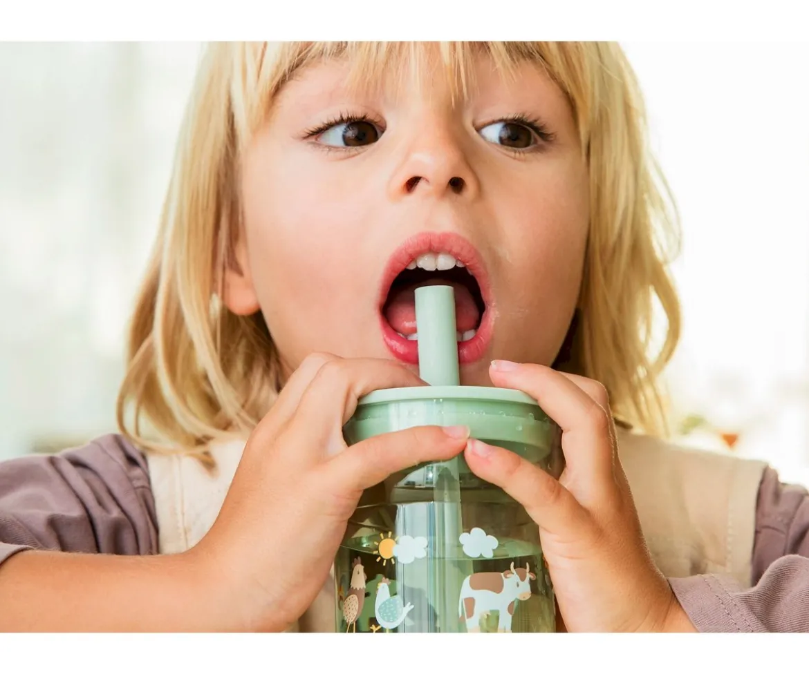 Vaso con Pajita Mio Little Farm 250 ml