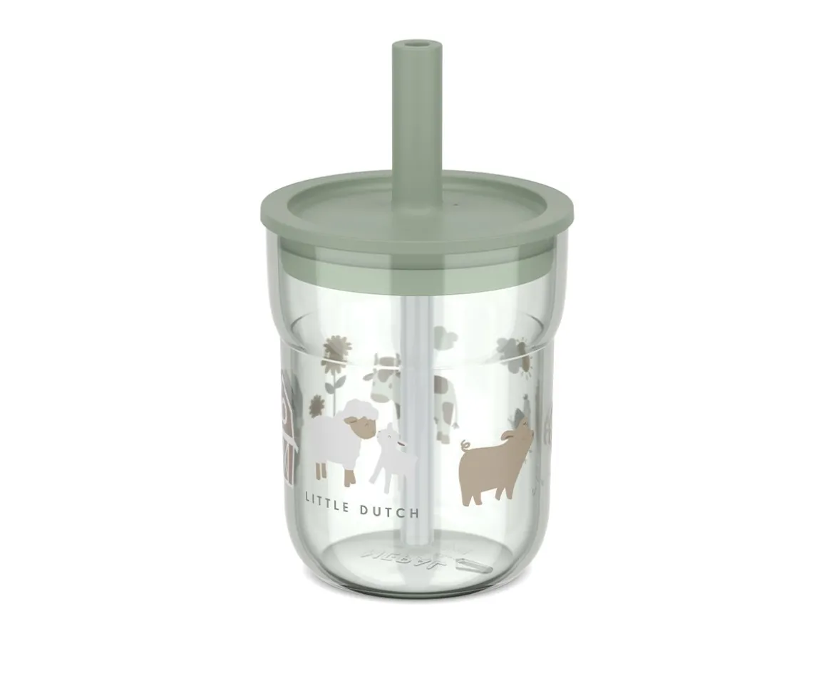 Vaso con Pajita Mio Little Farm 250 ml