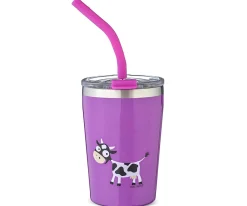 Vaso Termo Hermético con Pajita TEMP Tumbler Vaca Purple
