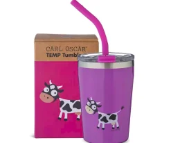 Vaso Termo Hermético con Pajita TEMP Tumbler Vaca Purple