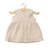 Vestido Faustine sin Mangas en Gasa de Algodón Mastic para Muñeco Gordis