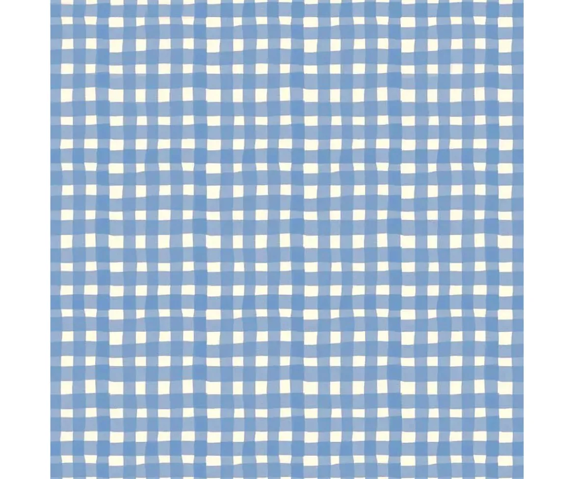 Vestido Sabrina Vichy Azul para Muñeco Babies 28 cm