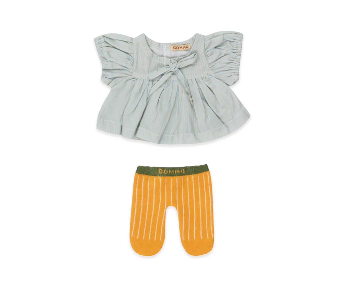 Vestido y Medias para Muñeco Gommu Rayas